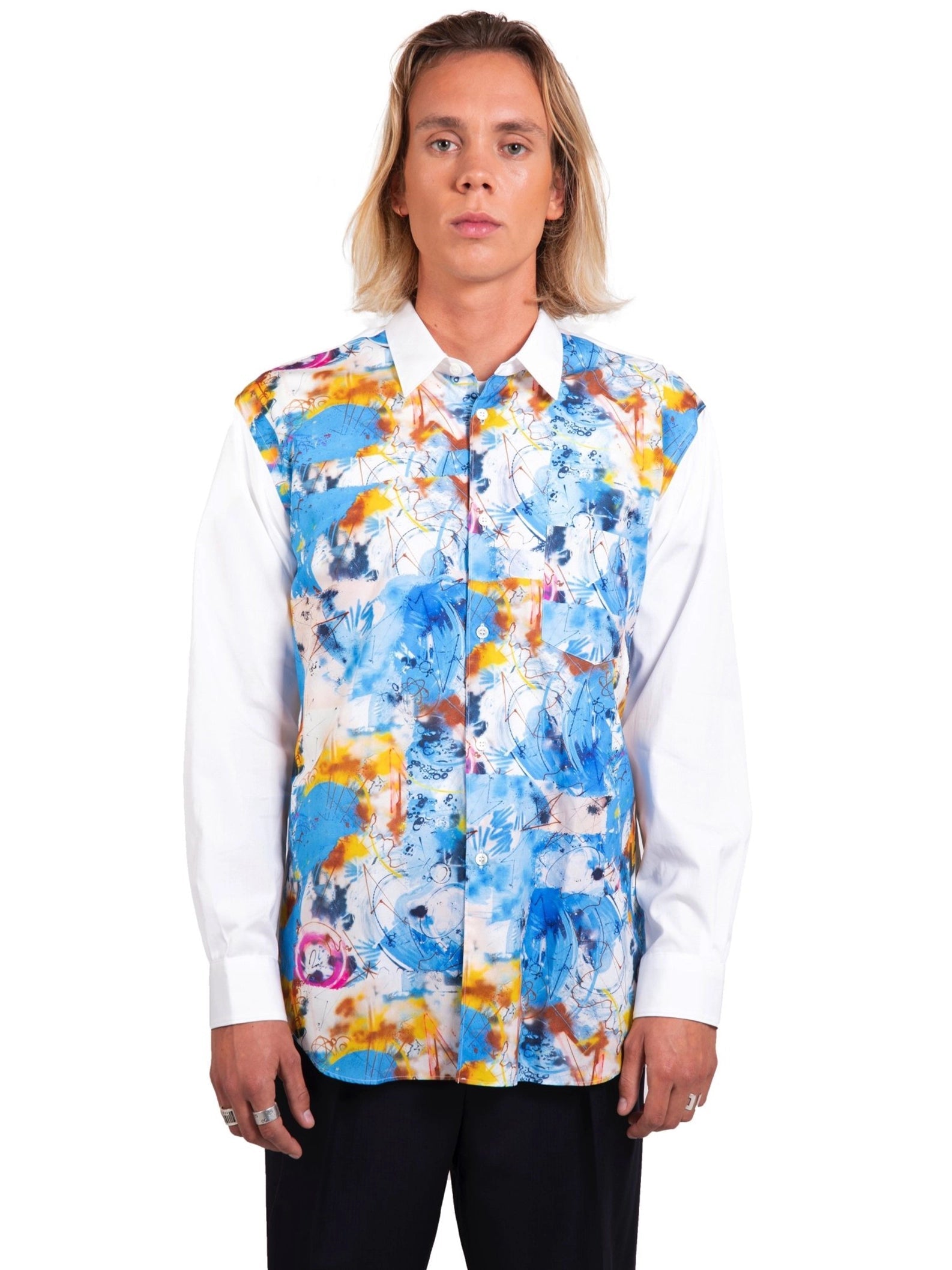 Comme des Garçons SHIRT - Chemise Futura Print White-Chemises-W28006-3