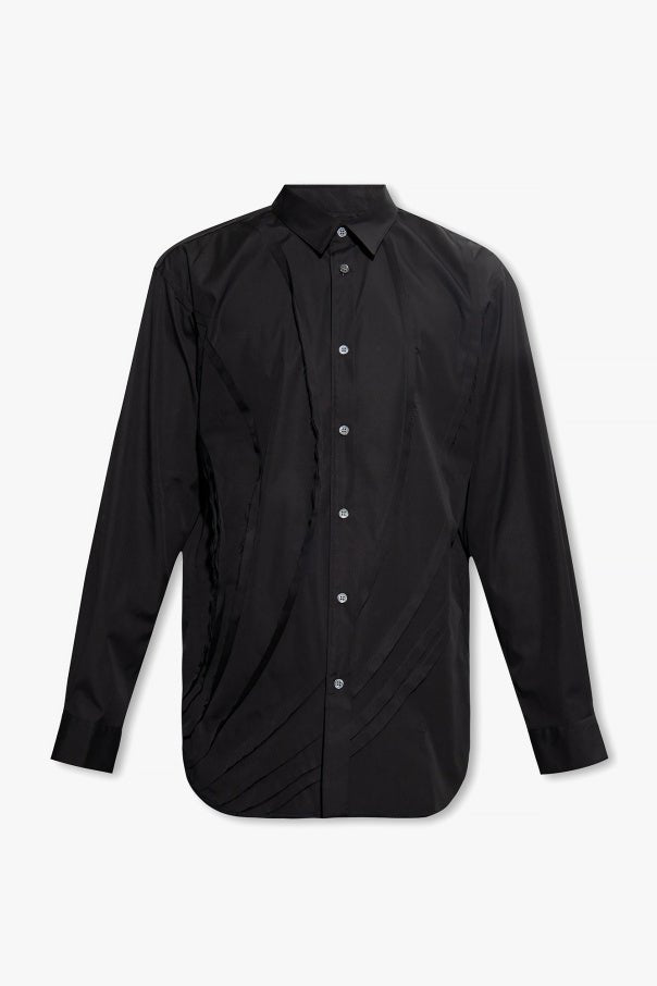 Comme des Garçons SHIRT - Long Sleeve shirt - Black-Chemises-FK-B030-S23