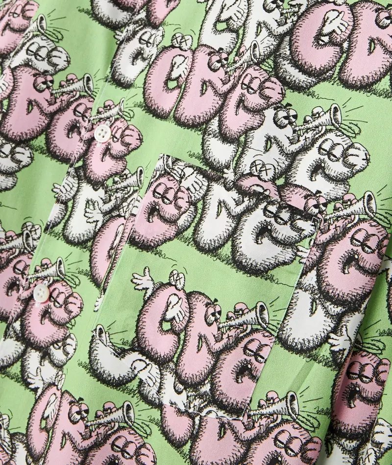Comme Des Garçons SHIRT - Shirt x Kaws - Green-Chemises-FH-B033-W21-1