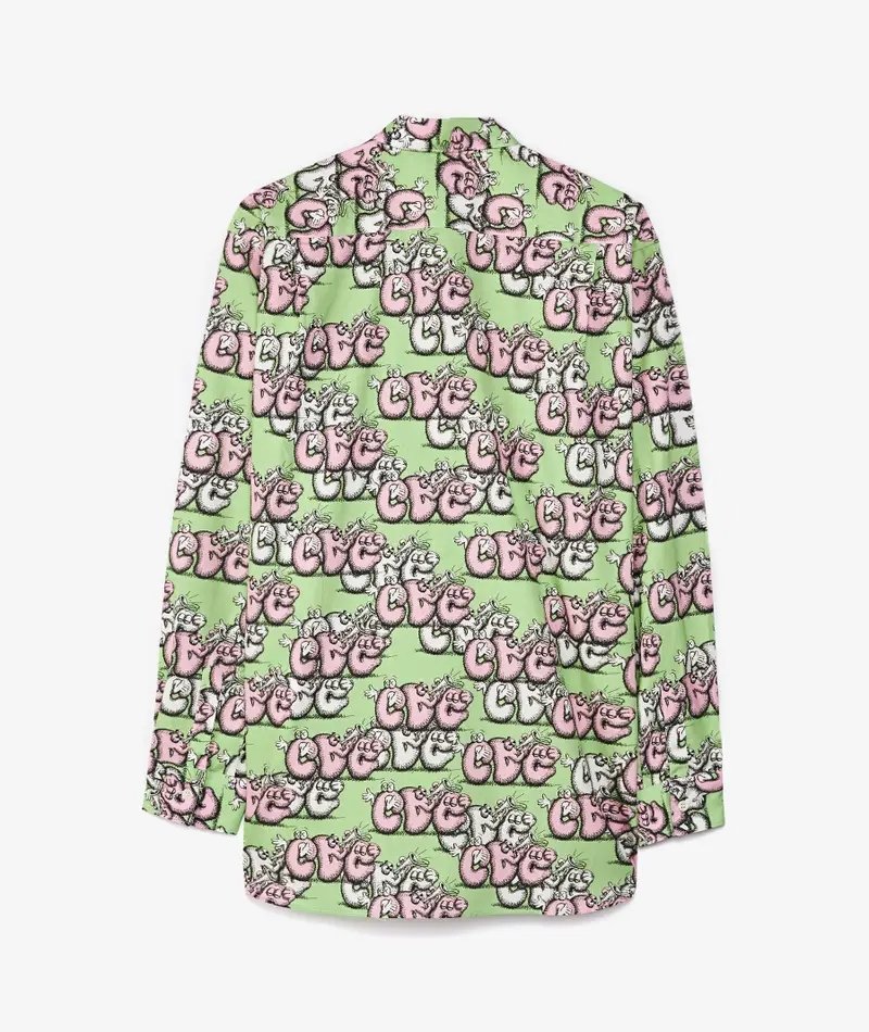 Comme Des Garçons SHIRT - Shirt x Kaws - Green-Chemises-FH-B033-W21-1