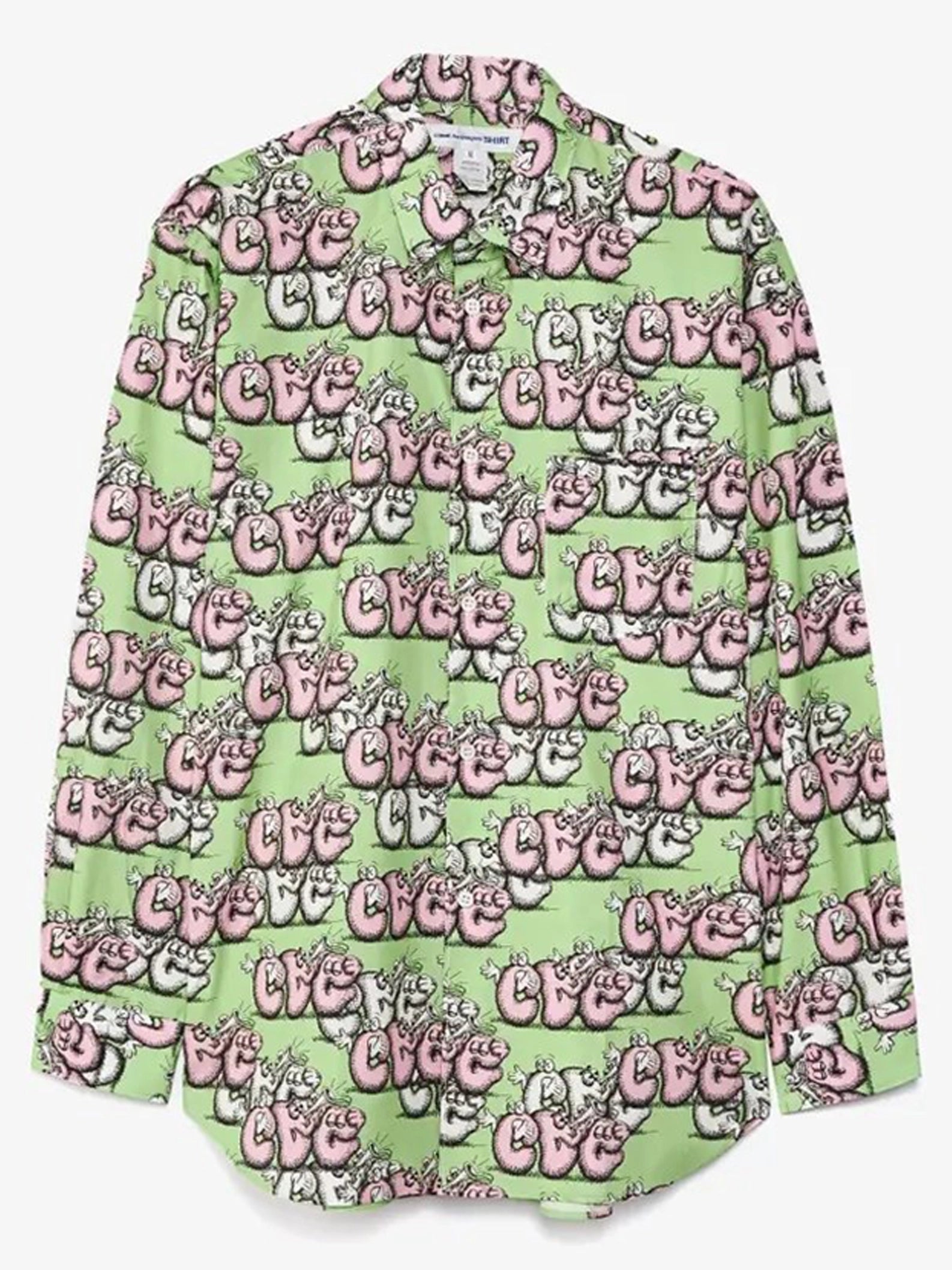 Comme Des Garçons SHIRT x Kaws - Printed Shirt - Green FH-B033-W21-1-Chemises-FH-B033-W21-1