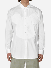 Comme des Garçons SHIRT X Medicom - Long Sleeve Buttoned Mickey Shirt FK-B029 - White-Chemises-FJ-B029-S23