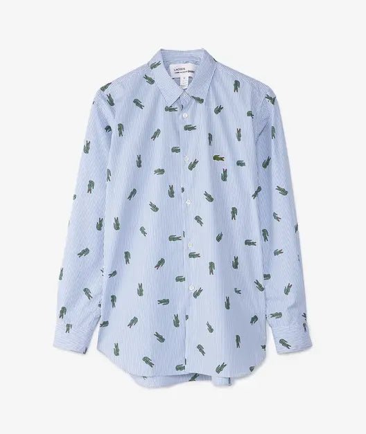 Comme des Garçons X Lacoste Chemise à rayures et multi-logos FL-B004