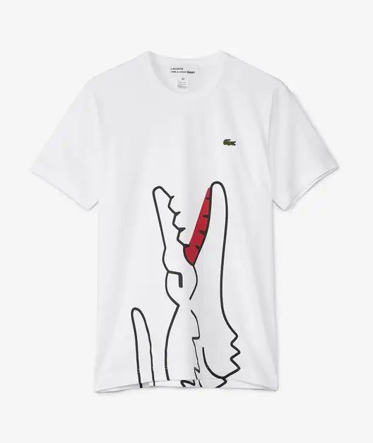 Comme des Garçons X Lacoste - T-shirt FL-T012-W23-2- Blanc-T-shirt-FL-T012-W23-2
