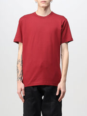 Comme Des Garçons SHIRT - Monochrome Tee-shirt with Logo FJ-T016 - Dark Red-T-shirts-FJ-T016-W22-2