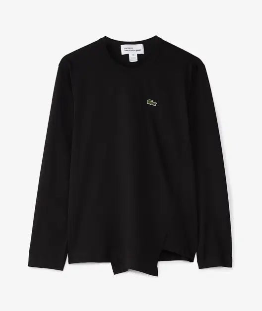 Comme des Garçons X Lacoste - T-Shirt Asymétrique FL-T013-W23-1- Noir-T-shirts-FL-T013-W23-1