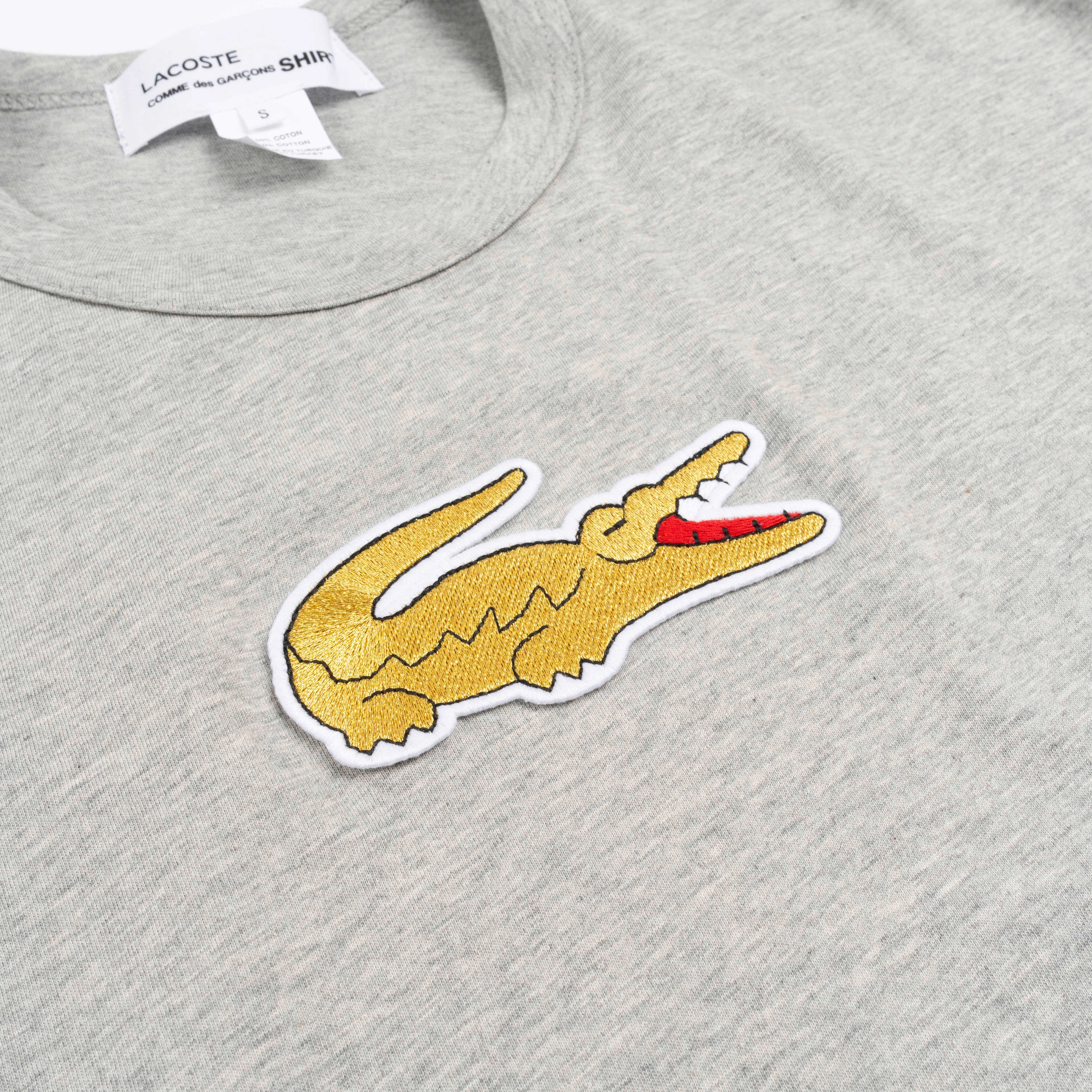 Comme des Garçons X Lacoste - T-Shirt FL-T008-W23 - Grey-T-shirts-FL-T008-W23