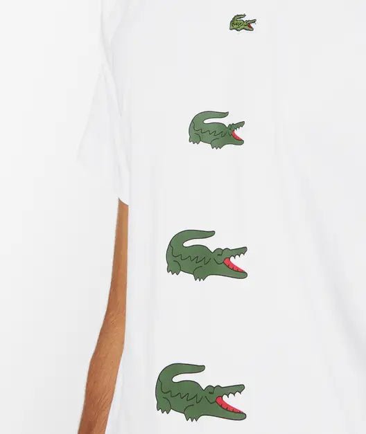 Comme des Garçons X Lacoste - T-shirt Multi-Logos FL-T011-W23-2- Blanc-T-shirts-FL-T011-W23-2
