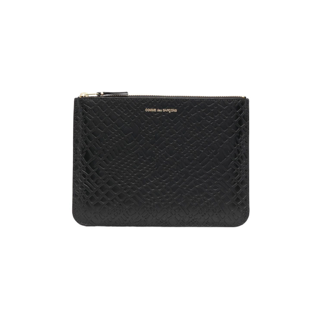 Comme des Garçons Wallet - Embossed Roots - Black - SA5100ER-Accessoires-SA5100ER