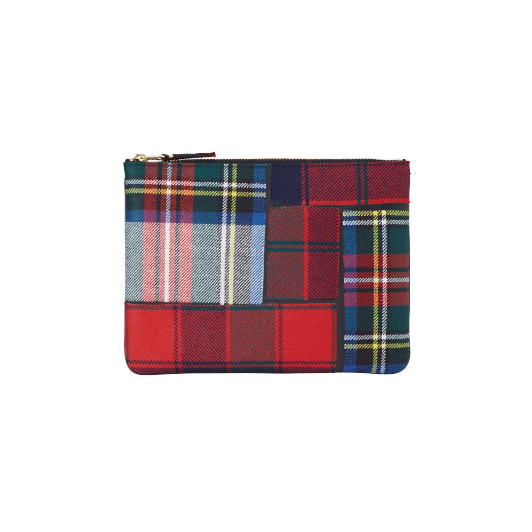 Comme des Garçons Wallet - Tartan Patchwork - Red - SA5100TP-Accessoires-SA5100TP