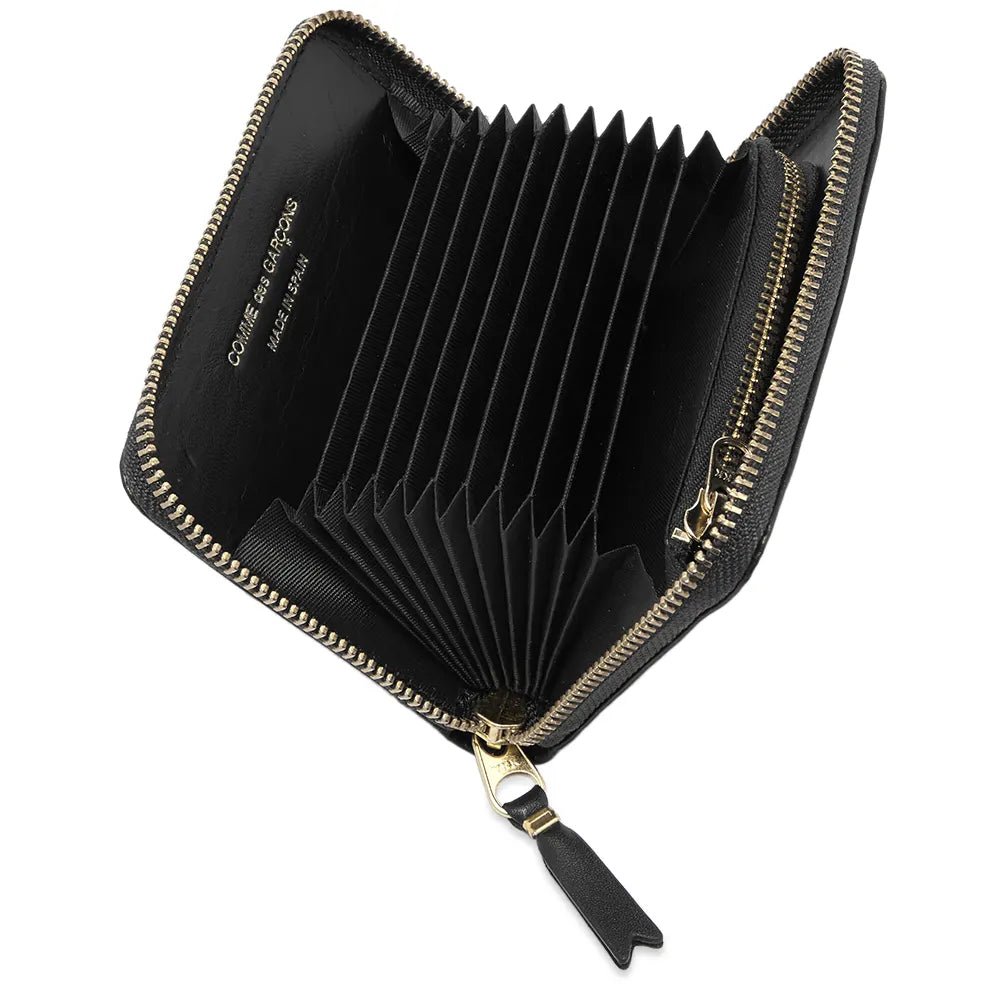 Comme Des Garçons WALLET - Arecalf Leather Wallet SA2110 - Black-Portes Cartes-SA2110