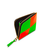 Comme Des Garçons - Wallet - Fluo Squares - Green/Orange-Accessoires-SA3100FS