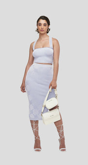 Daily Paper - Pabila Knit Skirt - Egret White/Purple Impression-Jupes et Pantalons-2311104