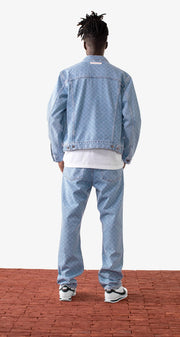 Daily Paper - Munir Pants - Blue Monogram-Pantalons et Shorts-2211044