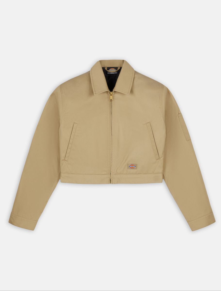 Dickies - Lined Eisenhower Cropped Woman Jacket - Khaki-Vestes et Manteaux-DK0A4XKCKHK1