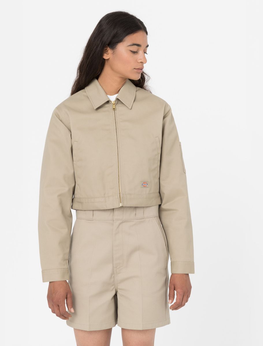 Dickies - Lined Eisenhower Cropped Woman Jacket - Khaki