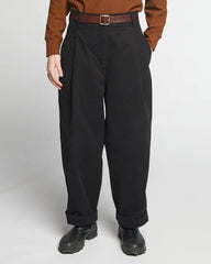 Eatdust - G.O.D British Worker Pants - Brushed Twill - Black-Pantalons et Shorts-WCW23003BT900