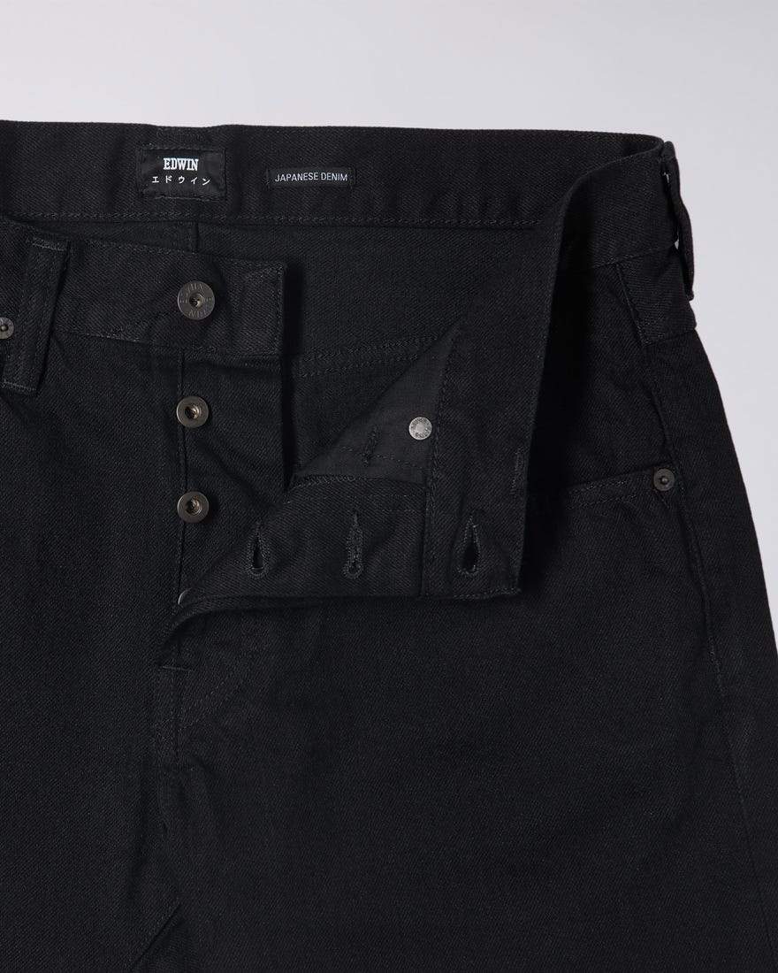 Edwin - ED-55 Kaguya Selvedge Black Denim - Black Rinsed-Pantalons et Shorts-I027214.89.02.32