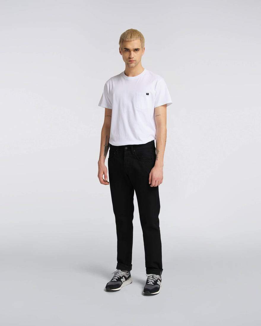 Edwin - ED-55 Kaguya Selvedge Black Denim - Black Rinsed-Pantalons et Shorts-I027214.89.02.32