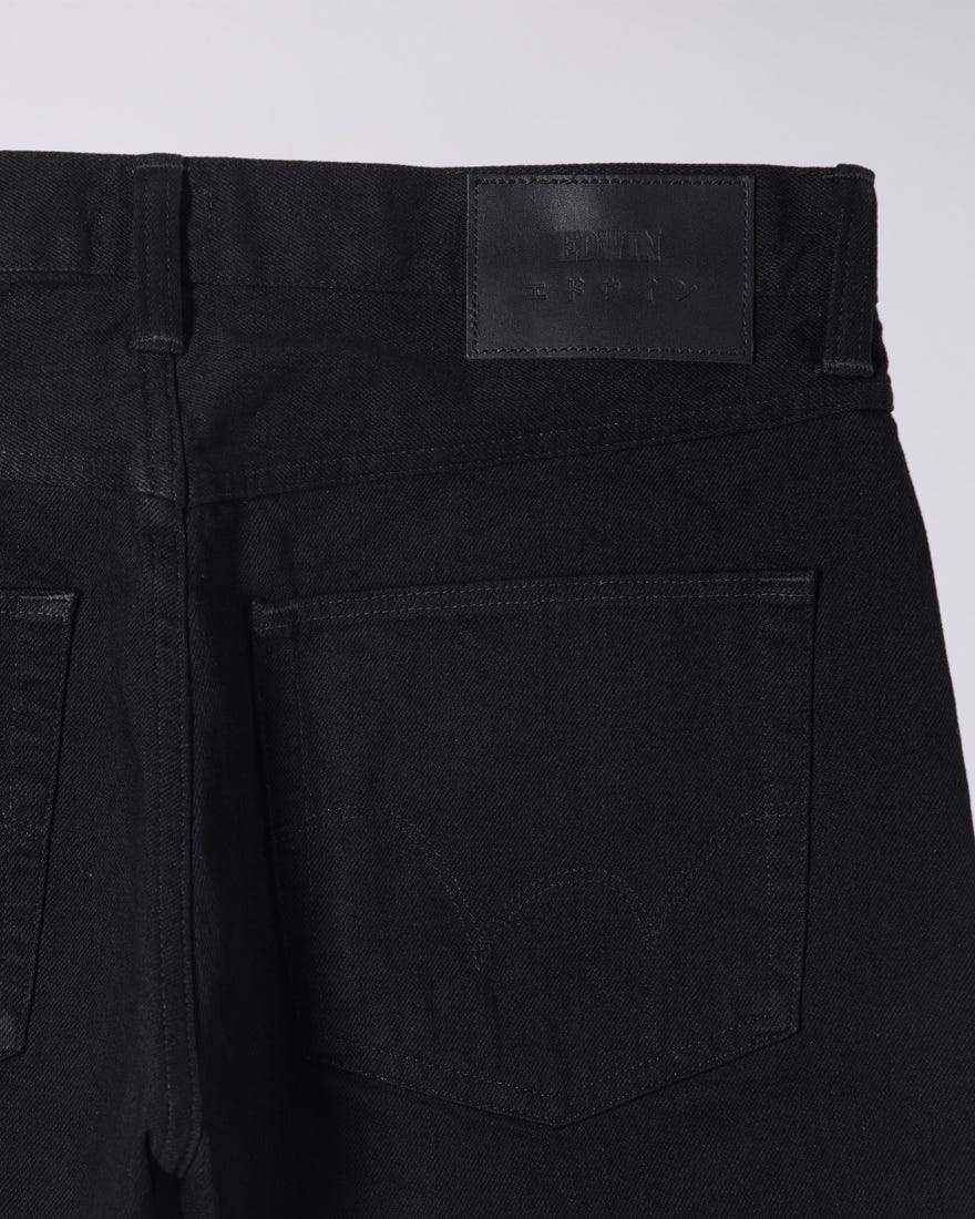 Edwin - ED-55 Kaguya Selvedge Black Denim - Black Rinsed-Pantalons et Shorts-I027214.89.02.32
