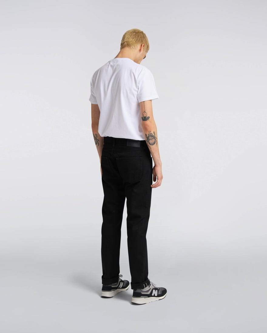 Edwin - ED-55 Kaguya Selvedge Black Denim - Black Rinsed-Pantalons et Shorts-I027214.89.02.32