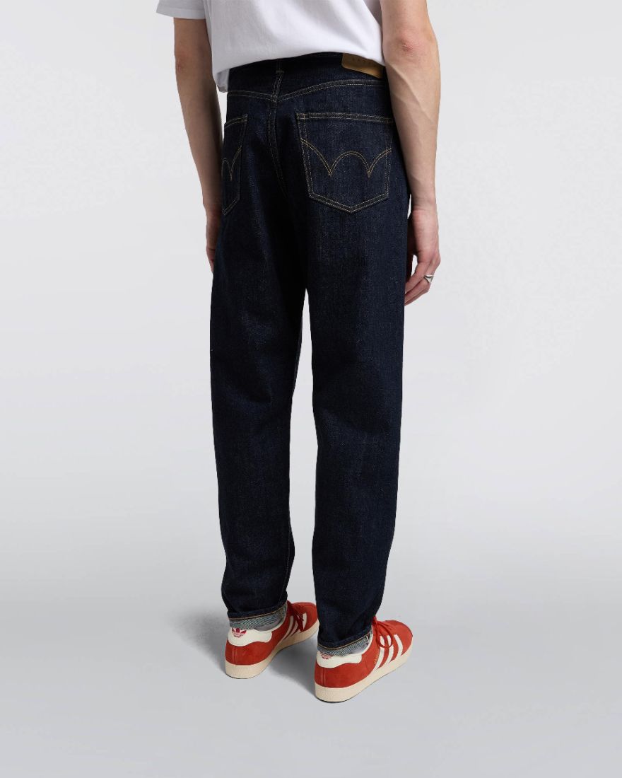 Edwin - Loose Tapered Jeans - Blue rinsed-Pantalons et Shorts-