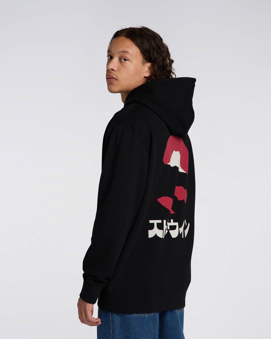 Edwin - Kamifuji Hoodie Sweat - Black - Pull Noir-Pulls et Sweats-I031106