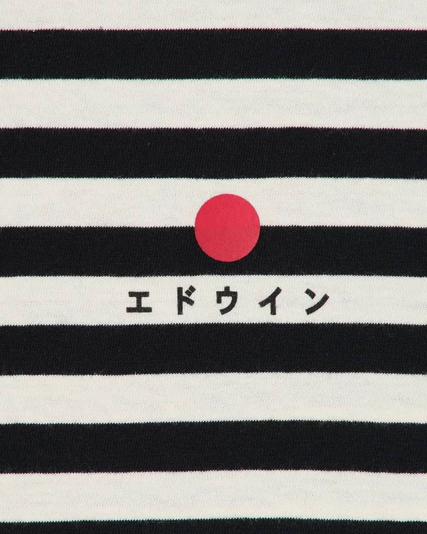 Edwin - Basic Stripe T-shirt LS - Black & White-T-shirts-I031843_0D2_67