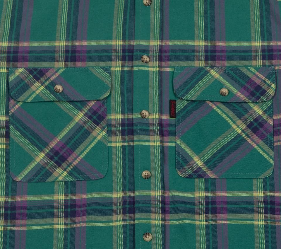 Gramicci - Flannel Shirt - Green - Unisexe-Chemises-GUJK-21F053