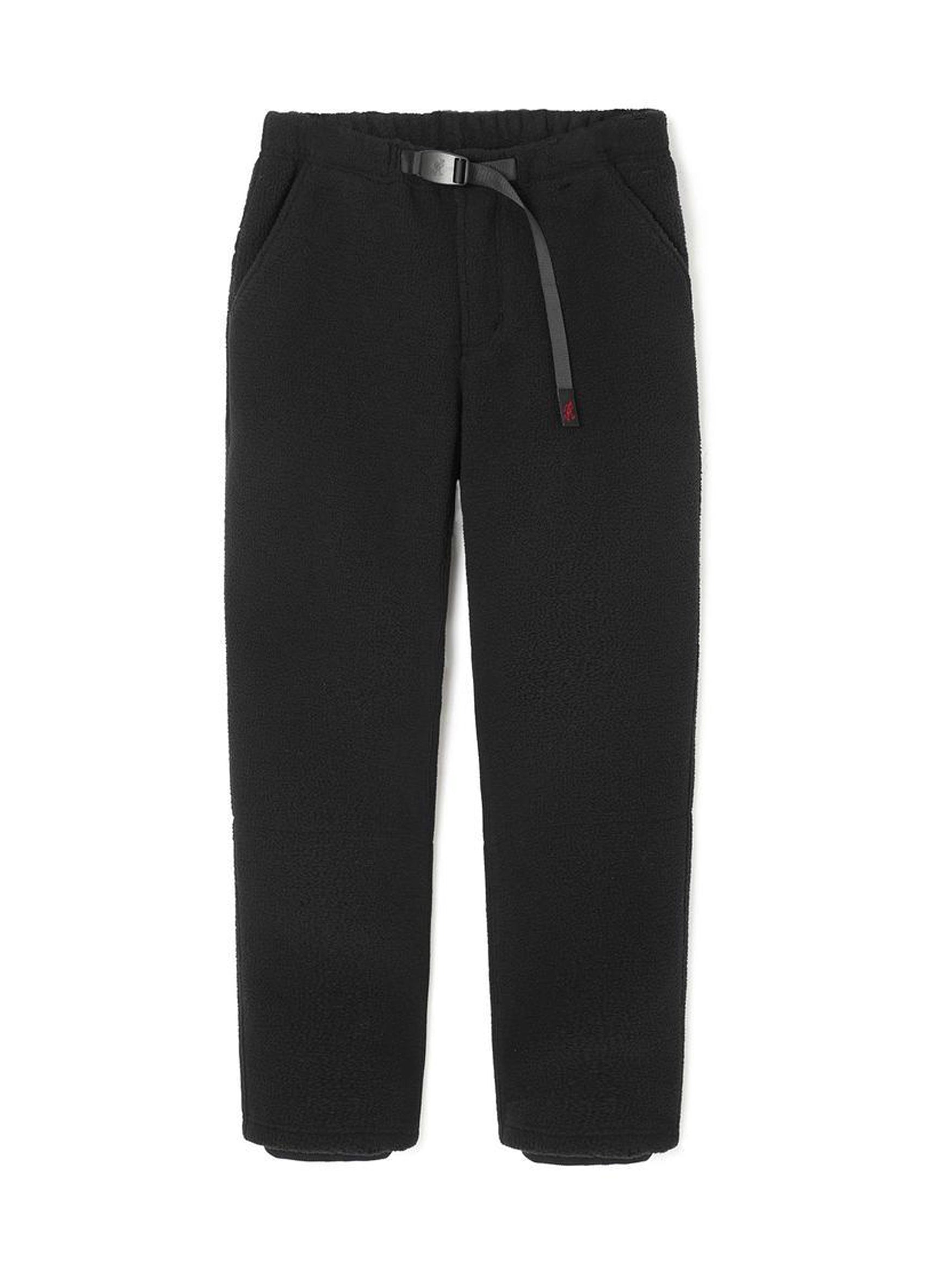 Gramicci - Boa Fleece Track Pants - Black-Pantalons et Shorts-GUP-21F072