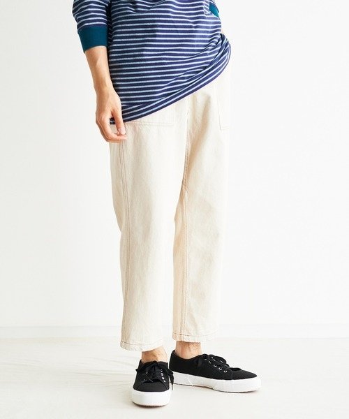 Gramicci - Denim Loose Tapered Pants - Natural-Pantalons et Shorts-G2SM-P042