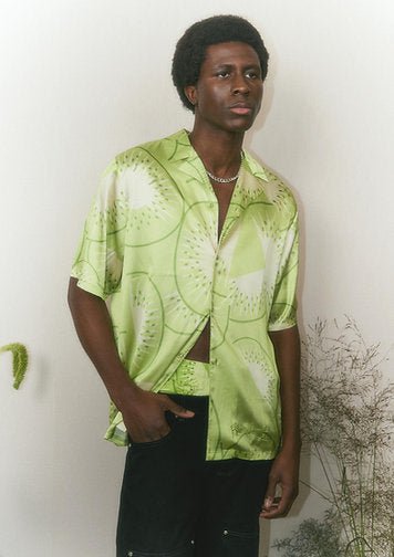 House Of Sunny - Falling Kiwis Shirt - Kiwi-Chemises-VOL21111