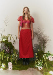 House Of Sunny - Low Rider Wrap Skirt - Campari Red-Jupes et Pantalons-VOL2140