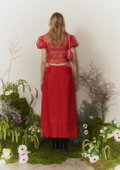 House Of Sunny - Low Rider Wrap Skirt - Campari Red-Jupes et Pantalons-VOL2140