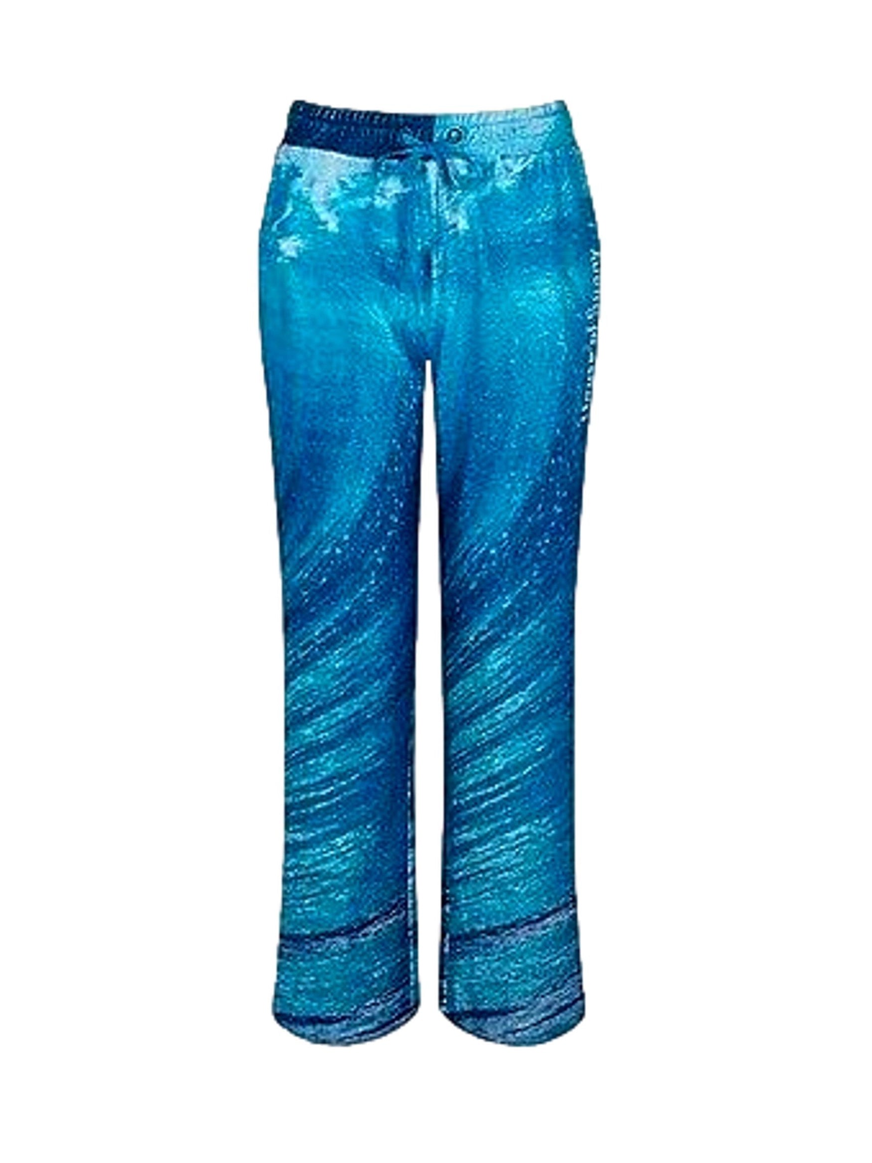 House Of Sunny - Wave Towelling Pants - Wave Print-Jupes et Pantalons-VOL1770