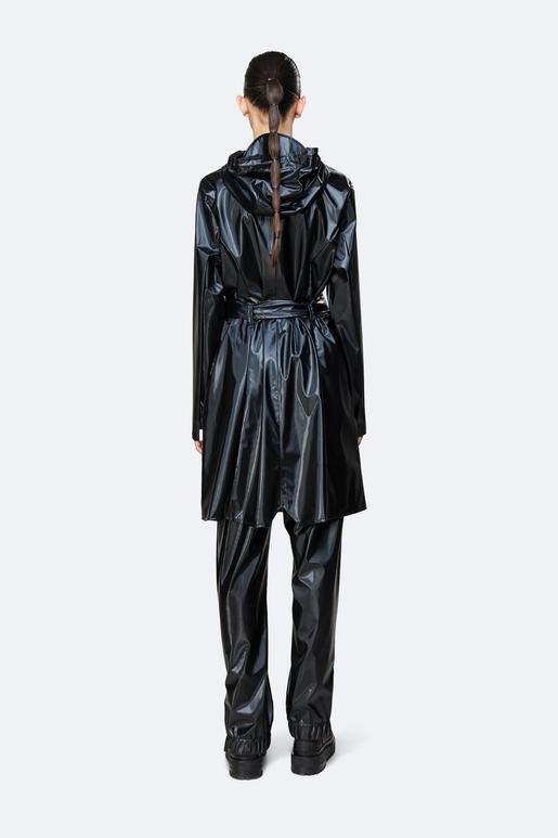 Rains - Curve Jacket - Shiny Black - NOUVEAUTE-Vestes et Manteaux-