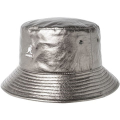 Kangol - Future Bucket W/flaps - Bronze Crinkle-Accessoires-K4377-argent-similicuir-brillant