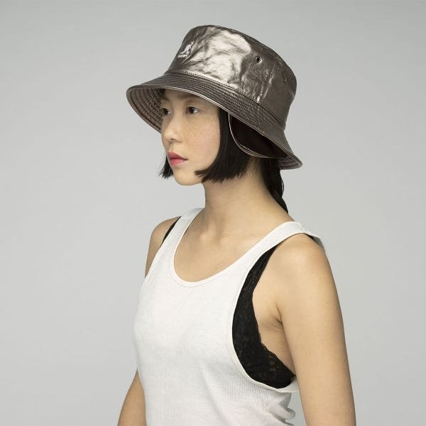 Kangol - Future Bucket Wearflaps - Bronze Crinkle-Accessoires-K4377