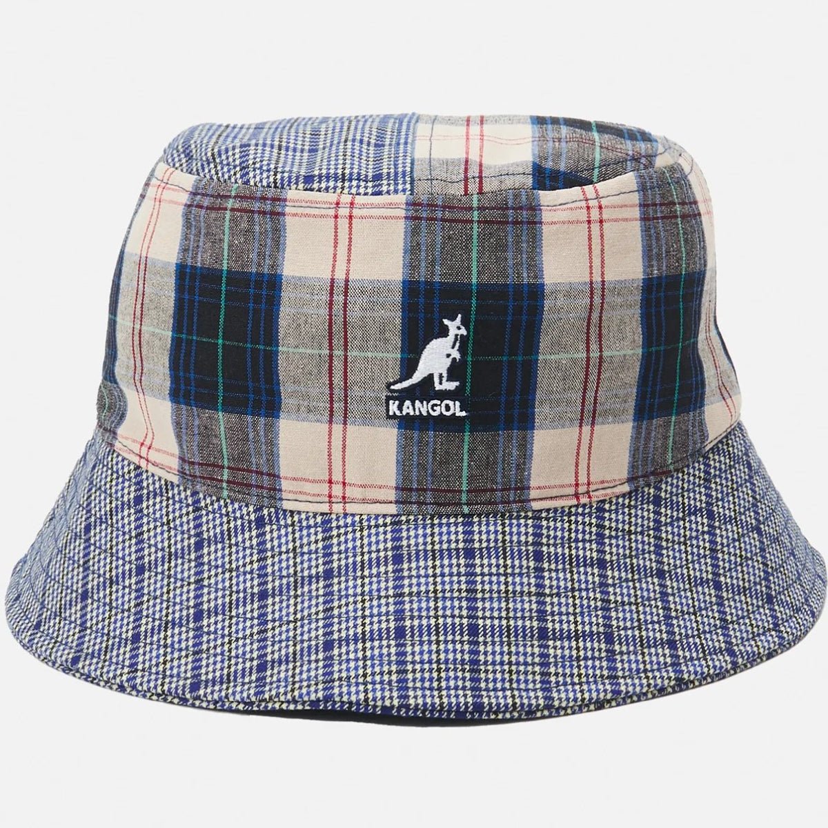 Kangol - Plaid Mashup Bucket - Mykonos Blue-Accessoires-K5297