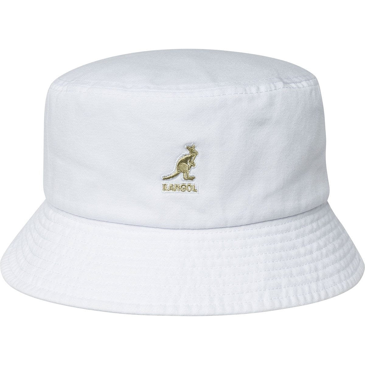 Kangol - Washed Bucket - White-Accessoires-K4224HT