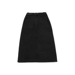 Kappy - Cotton Fatigue Skirt - Black-Jupes et Pantalons-CFSKTBK