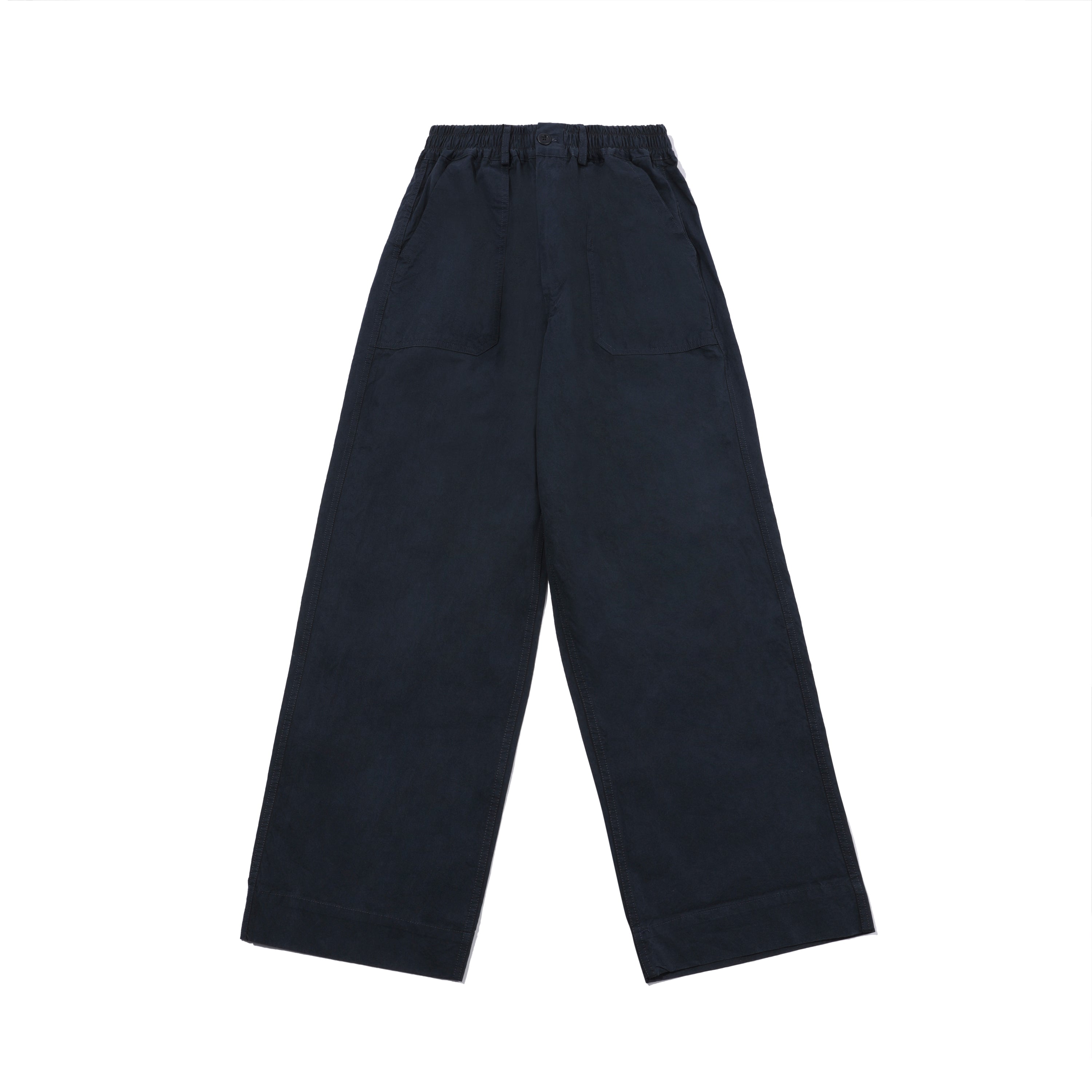 Kappy - One Tuck Wide Fatigue Pants - Navy-Pantalons et Shorts-OTWFPNV