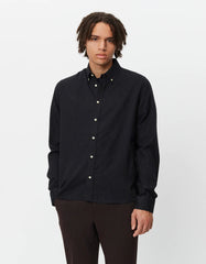 Les Deux - Desert Reg Shirt - Black Mélange-Chemises-LDM410169