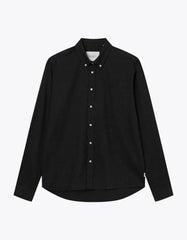 Les Deux - Desert Reg Shirt - Black Mélange-Chemises-LDM410169