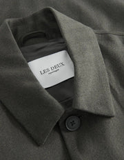Les Deux - Marseille Herringbone Hybrid Jacket - Olive Night/Dark Brown-Chemises-LDM610112
