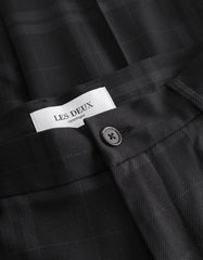 Les Deux - Como Reg Check Wool Mélange Suit Pants - Charcoal Melange/ Grey Melange-Pantalons et Shorts-LDM510114