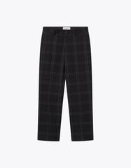 Les Deux - Como Reg Check Wool Mélange Suit Pants - Charcoal Melange/ Grey Melange-Pantalons et Shorts-LDM510114