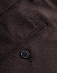 Les Deux - Como Reg Herringbone Suit Pants - Ebony Brown-Pantalons et Shorts-LDM501085