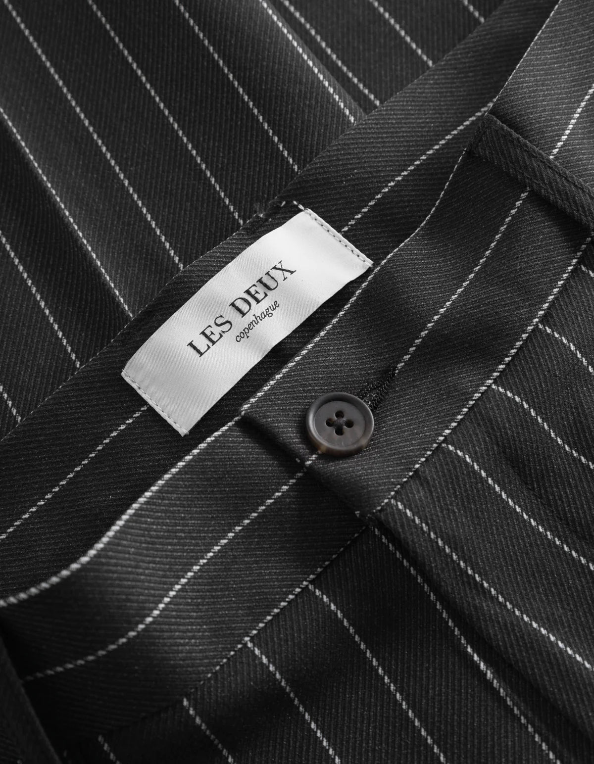 Les Deux - Como Reg Pinestripe Wool Mélange Suit Pants - Grey Melange/Ivory-Pantalons et Shorts-LDM510115