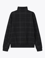 Les Deux - Como Check Harrington Wool Mélange Jacket - Charcoal Mélange/Grey Mélange-Pulls et Sweats-LMD610127